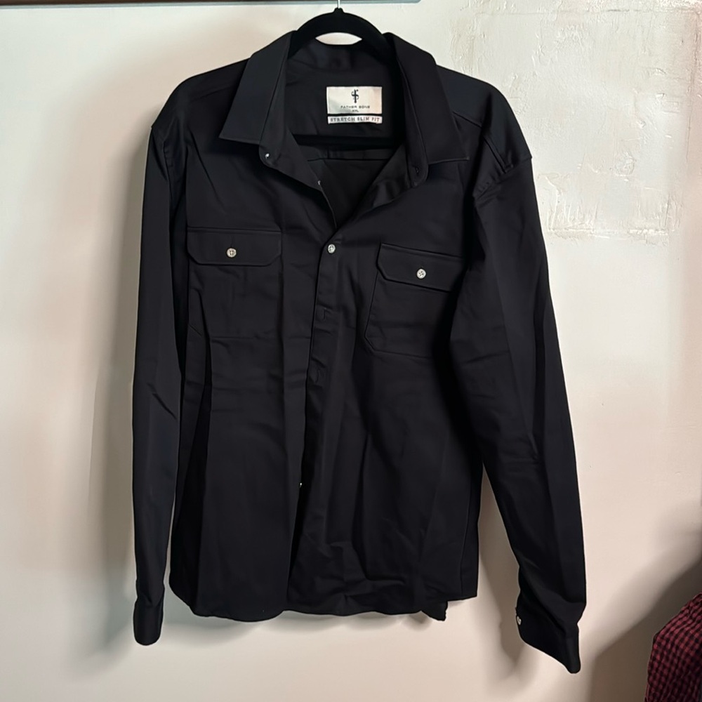 Thick Black Dress Shirt